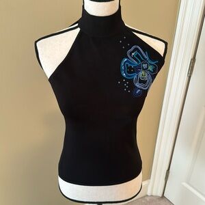 Vintage halter neck knit top by Cache. Size S.